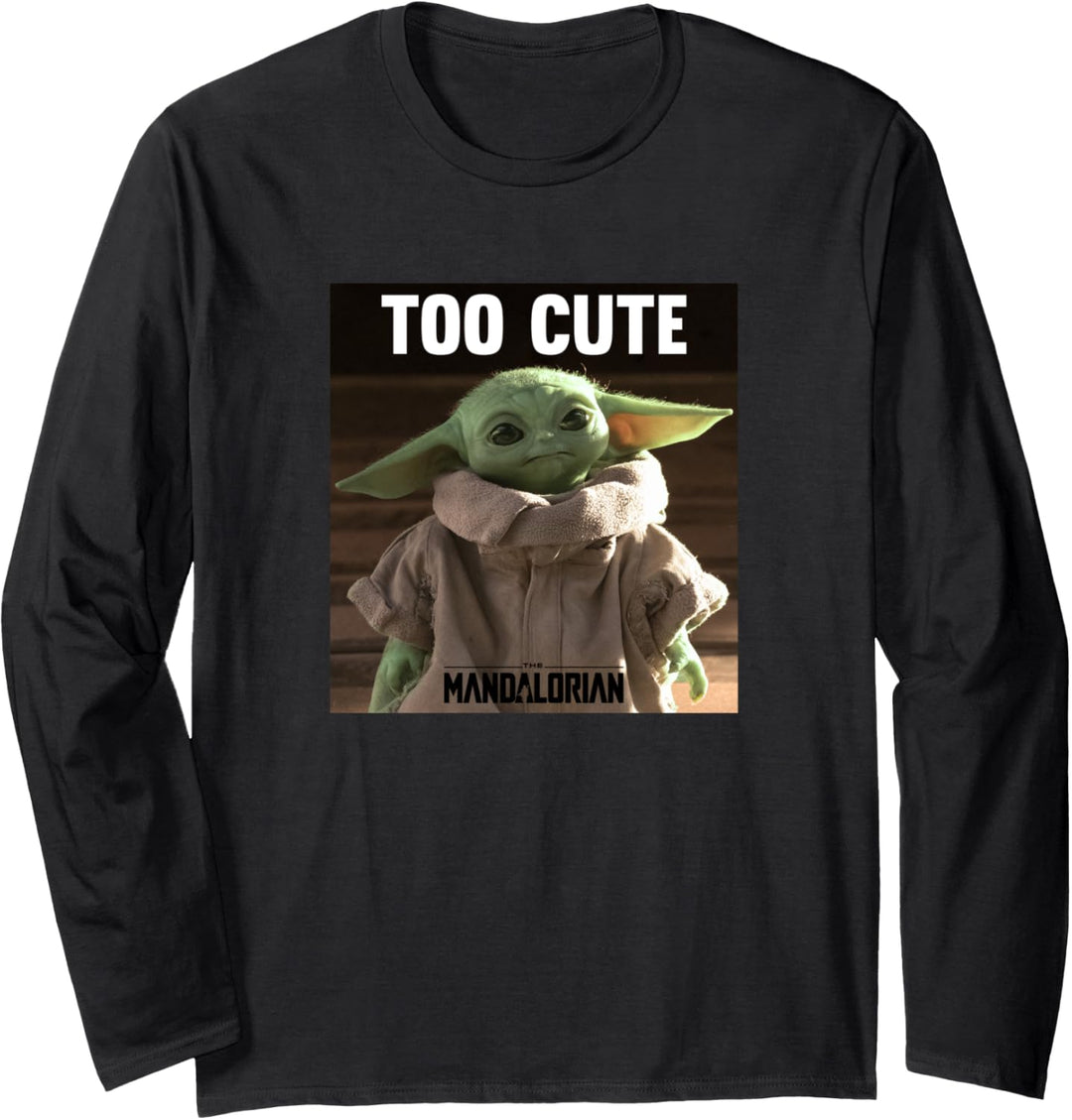 Star Wars The Mandalorian The Child Too Cute Portrait Langarmshirt