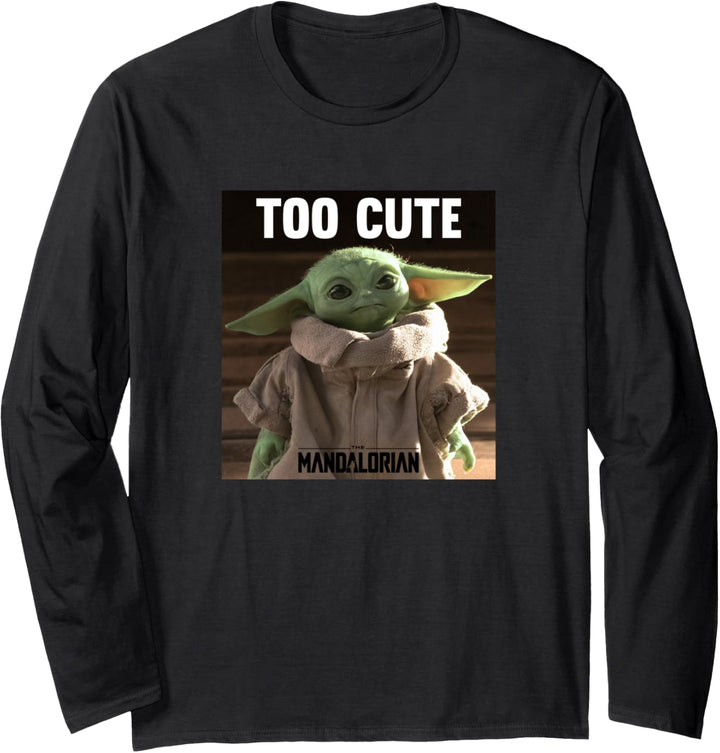 Star Wars The Mandalorian The Child Too Cute Portrait Langarmshirt