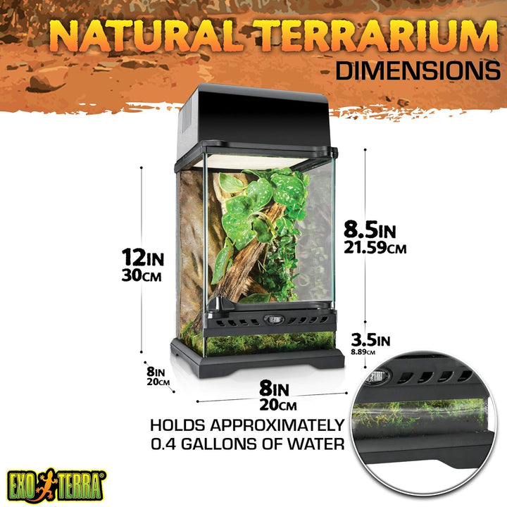 Exo Terra Terrarium aus Glas, mit einzigartiger Front Belüftung, 20 x 20 x 30cm & Trixie 76113 Therm