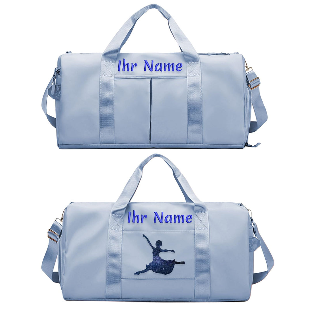 Personalisierte bestickte Sporttasche mit Nass- und Trockenfächern und Schuhfachd Wochenend-Camping-