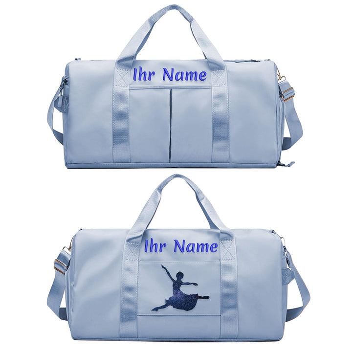 Personalisierte bestickte Sporttasche mit Nass- und Trockenfächern und Schuhfachd Wochenend-Camping-