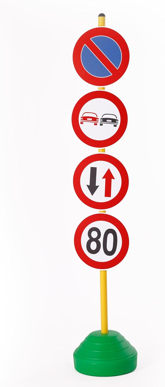 Italveneta Didattica 036 – Set 24 Verkehrszeichen mit Standfläche, aus Kunststoff