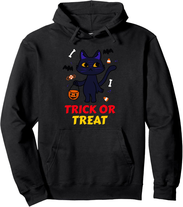 Katze Süsses oder Saures lustiges Kostüm Halloween Pullover Hoodie
