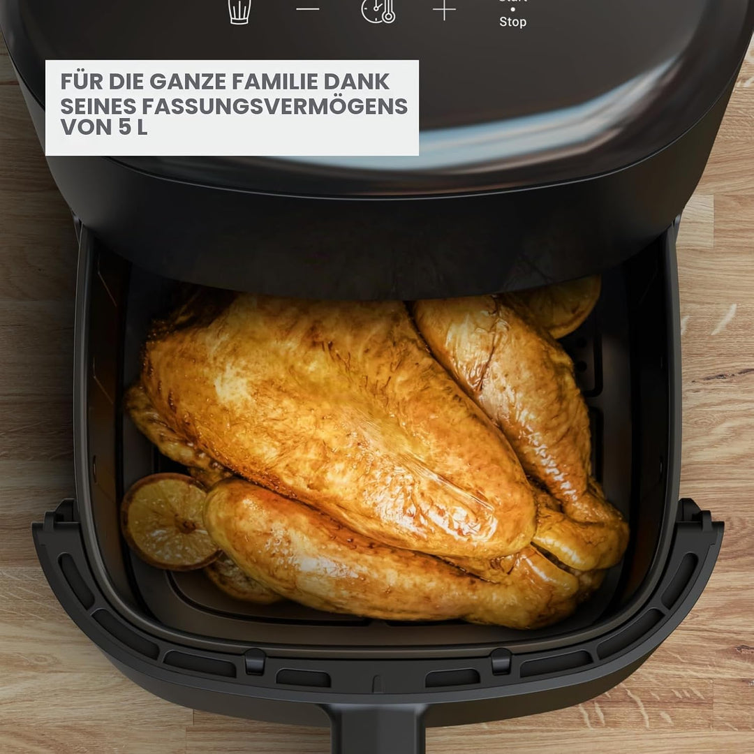 Moulinex Easy Fry Max 5L – Luftfritteuse für schnelles Kochen, Energieeinsparung bis zu 70%, intuiti