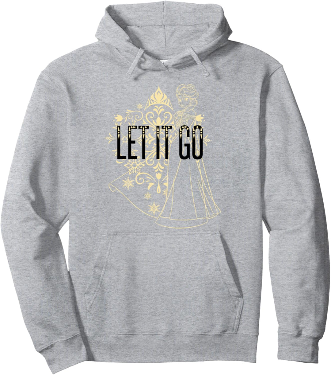 Disney Frozen Elsa Let It Go Outline Portrait Pullover Hoodie