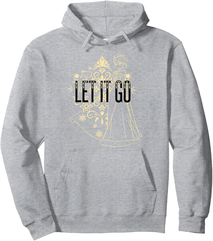 Disney Frozen Elsa Let It Go Outline Portrait Pullover Hoodie