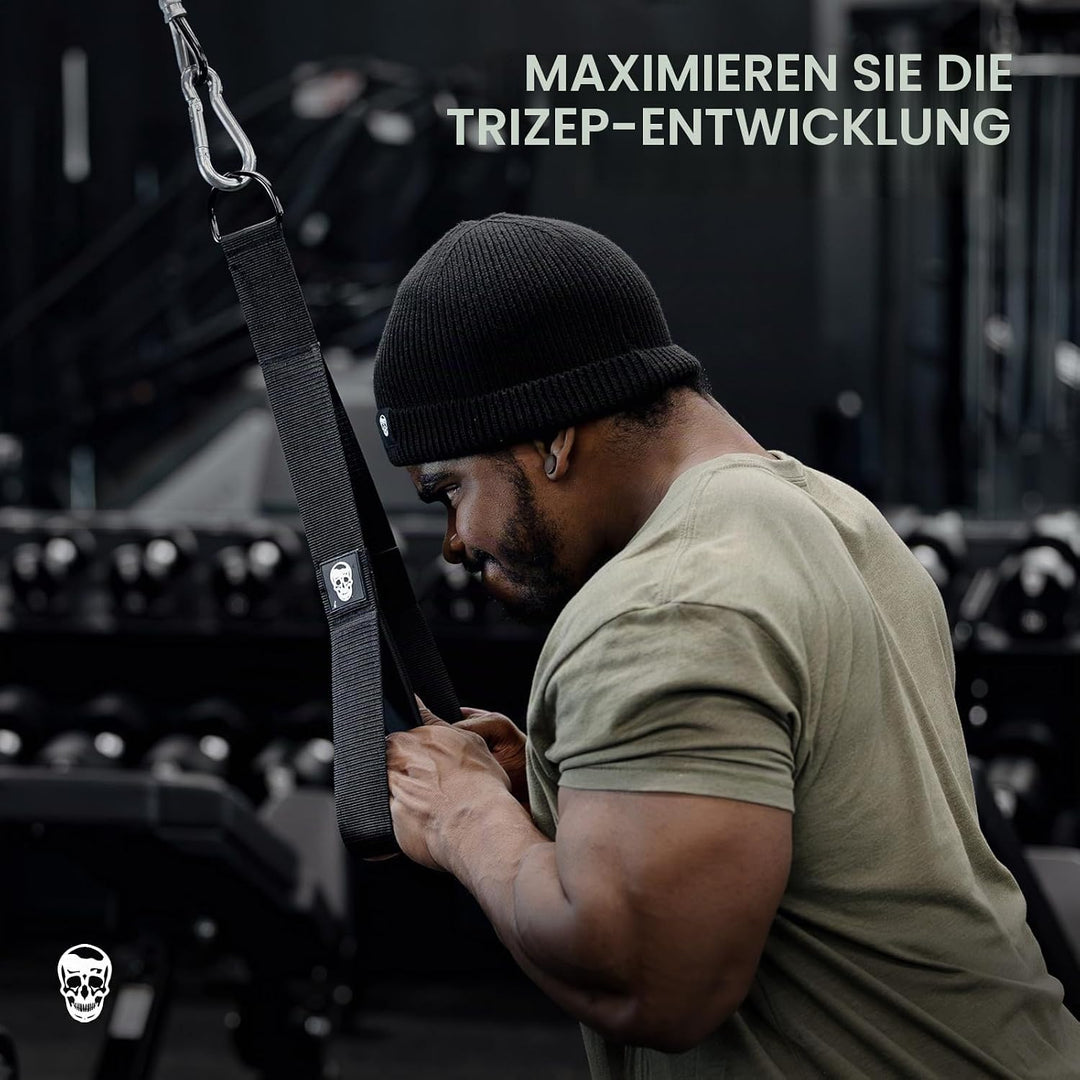 Gymreapers Trizepsseil-Kabelbefestigung (3 Längen in einem) Multi-Workout-Seil, Trizepsverlängerung,