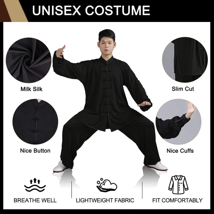 BBLAC 2KEY Kampfsportbekleidung | Traditionelle chinesische Uniformen für Tai Chi und Wing Chun | Un