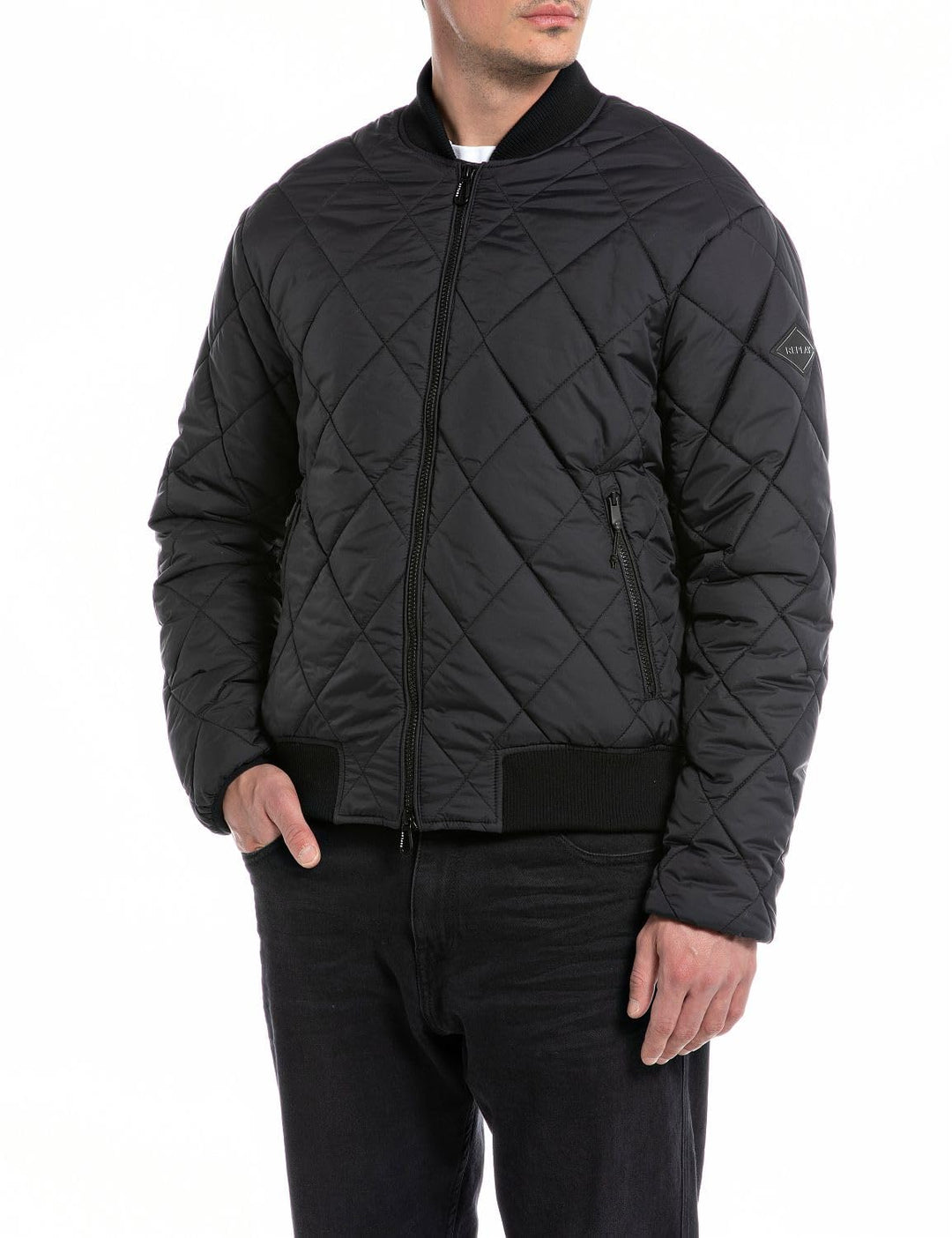 Replay Herren Jacke Bomberjacke Winter M Black 098, M Black 098