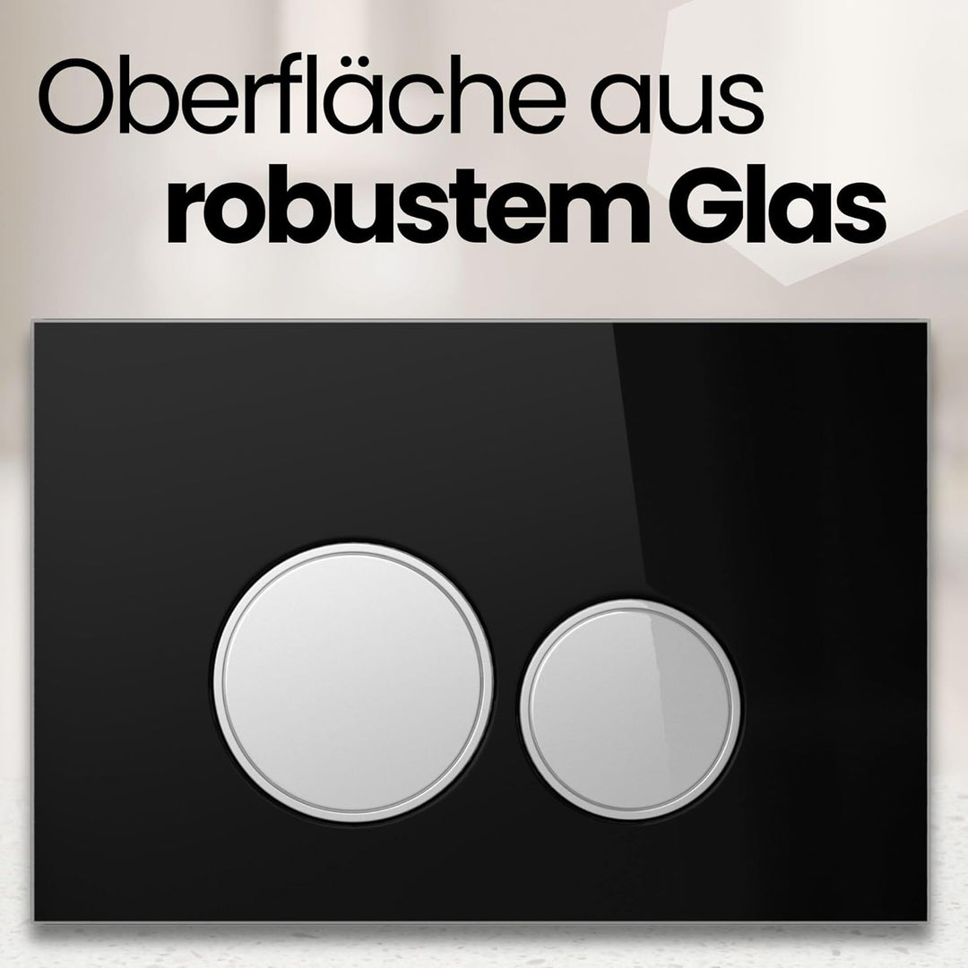 Drückerplatte WC passend für Geberit Sigma Vorwandelement (GSC 105, Glas) GSC 105 Glas, GSC 105 Glas