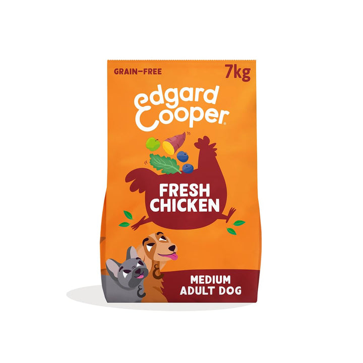 Edgard & Cooper Frisches Freilandhuhn-Trockenfutter für ausgewachsene Hunde, getreidefrei, voll mit
