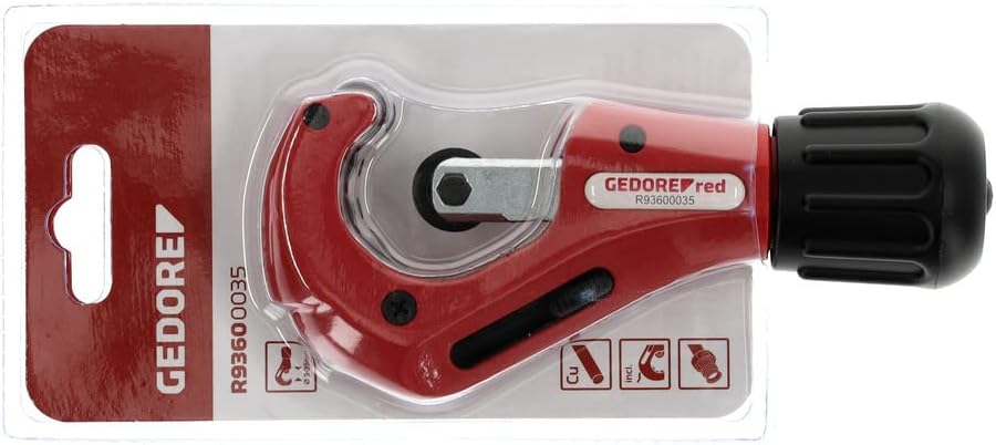 GEDORE red Rohrabschneider für Kupferrohre, mit Entgrater, Ø-Rohr: 3-35 mm, Teleskopführung, Werkzeu