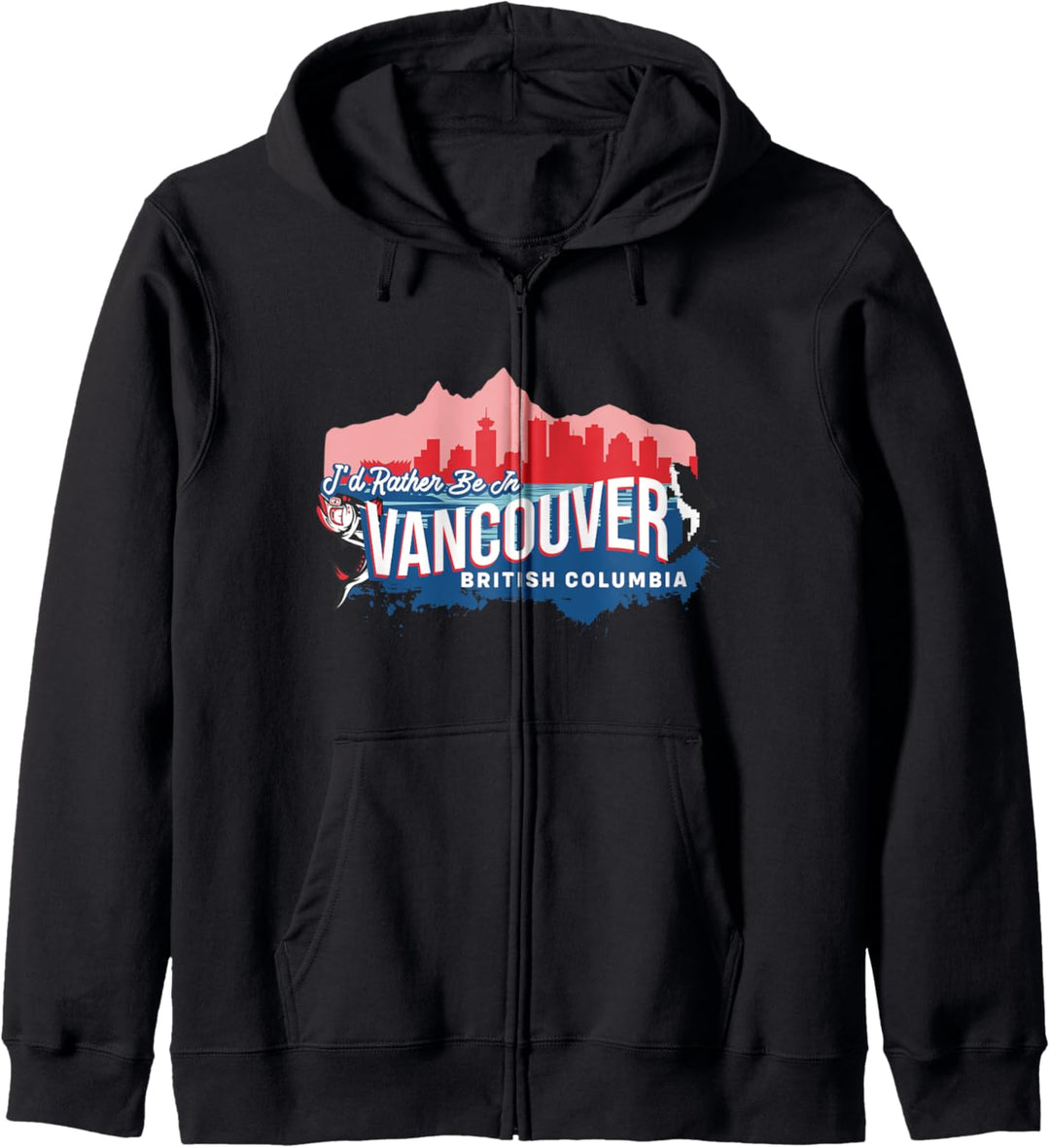 Ich wäre lieber in Vancouver British Columbia Kanada Kapuzenjacke