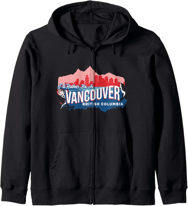 Ich wäre lieber in Vancouver British Columbia Kanada Kapuzenjacke