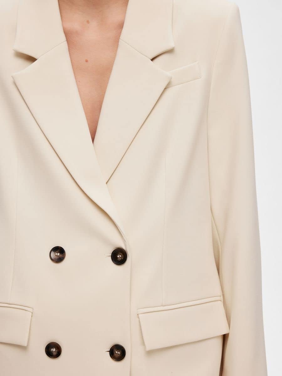 SELECTED FEMME Damen Slfmyla Ls Relaxed Noos Blazer 40 Birch, 40 Birch