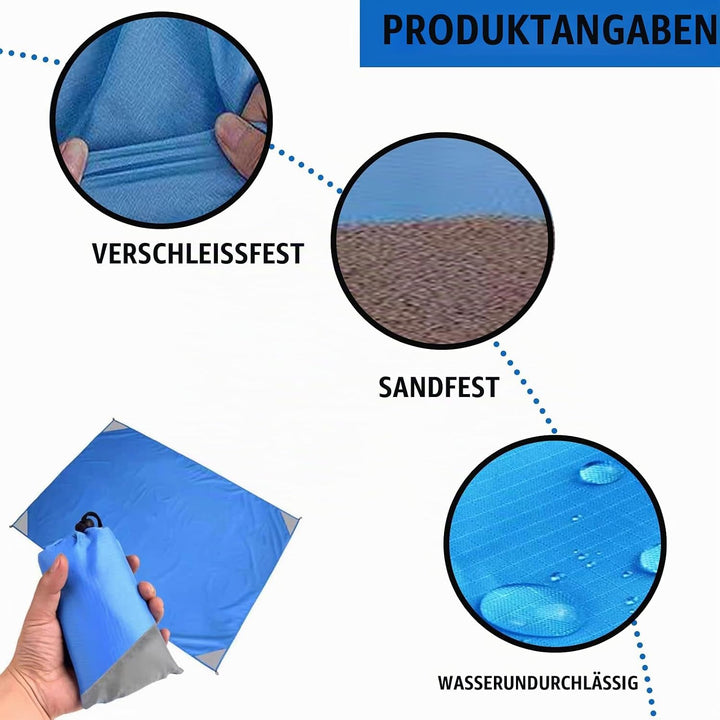 WLHFDC Picknickdecke mit 4 Befestigung Ecken,Ultraleicht Tragbare Stranddecke,Campingdecke,Picknickd