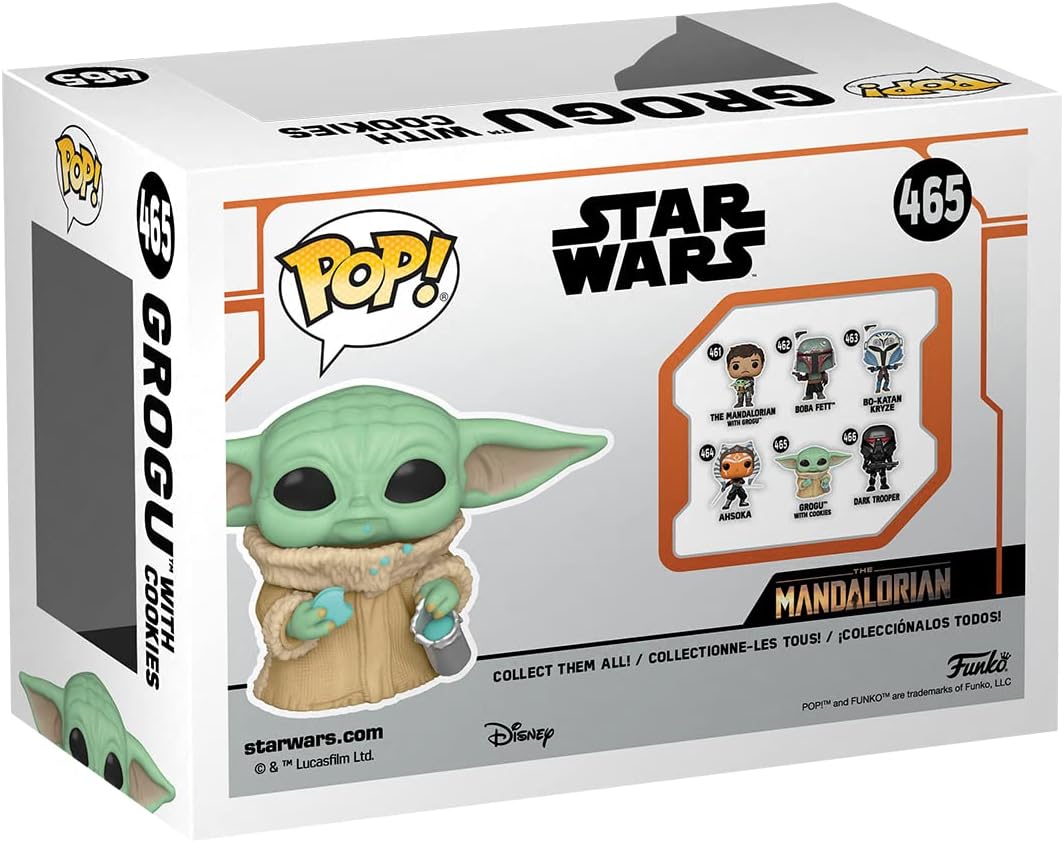 Funko Pop! & Tee: Mando - Grogu with Cookie (The Child, Baby Yoda) mit Cookie - Small - (S) - Star W