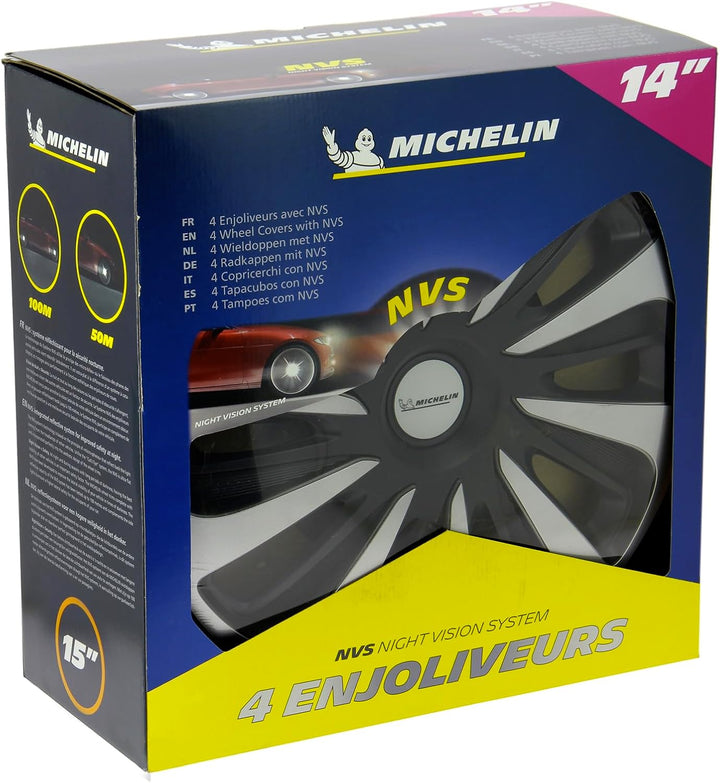 Michelin 009121 4 x Radzierblende Typ NVS 3D Schwarz Edition, 14 Zoll 14", 14"