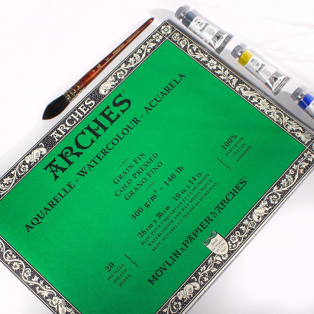 Arches Water Colour Block Aquarellblock, Holz, weiss, 36 x 26 x 1 cm Kaltpresse 36 x 26 x 1 cm, Kalt