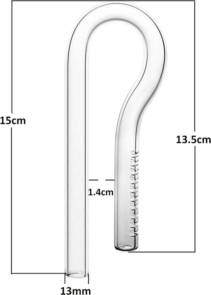 Glas Lily Pipe Mini Einlauf & Violet Auslauf - Nano Pflanzen Tank Aquascaping