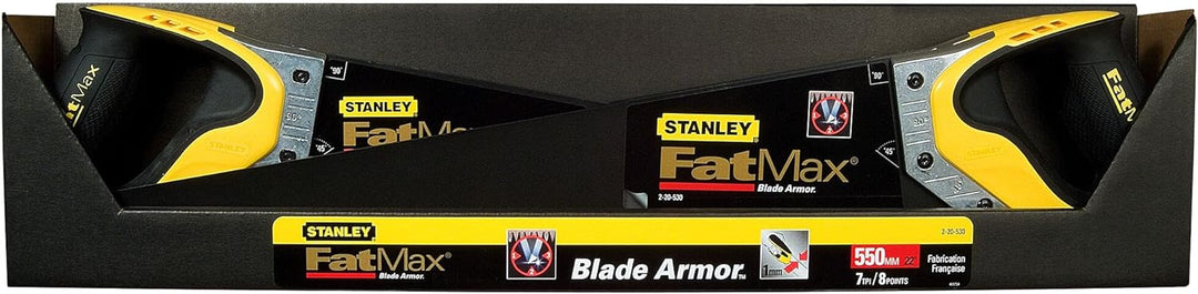 Stanley FatMax Gen2 Appliflon Handsäge (550 mm Länge, 7 Zähne/Inch, 1mm Klingenbreite, Tri-Material-
