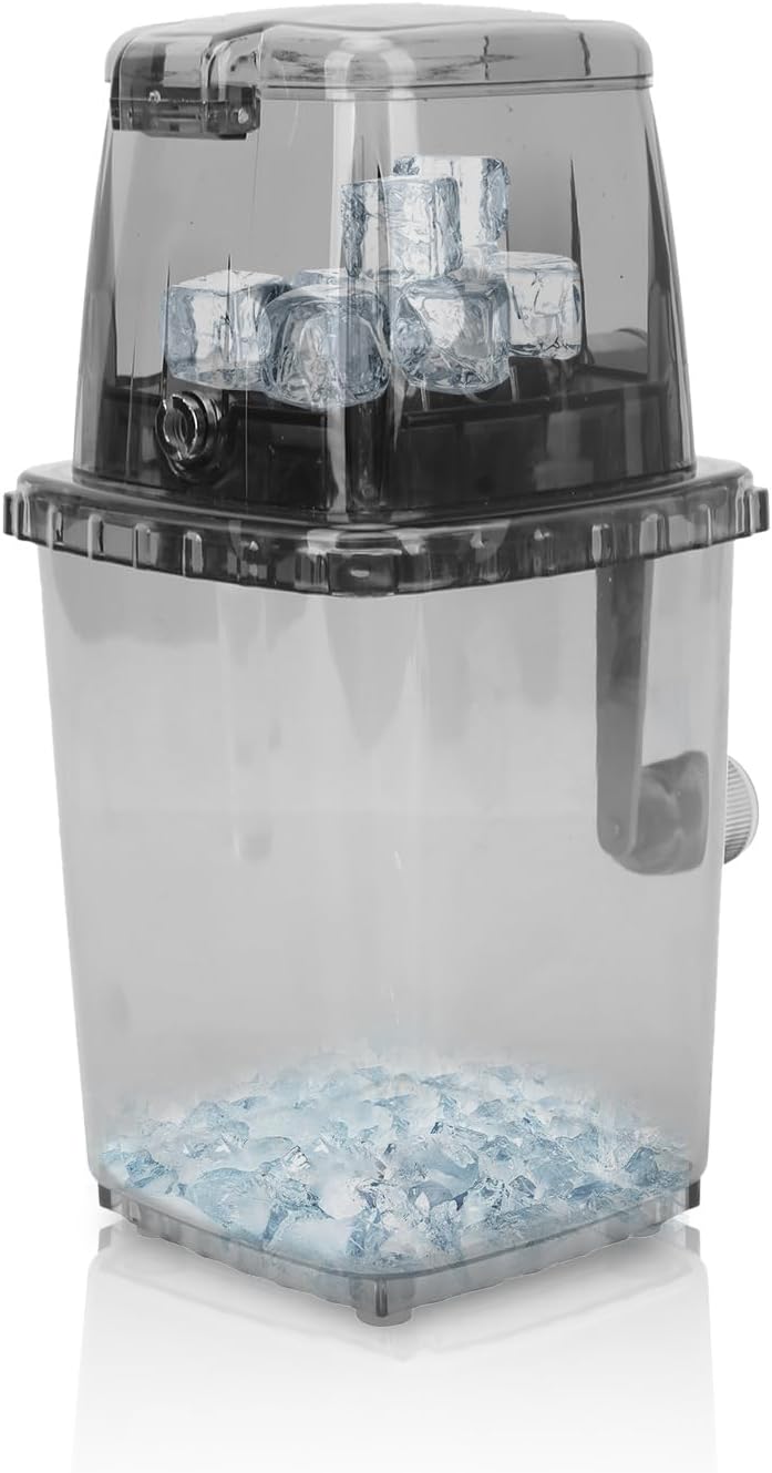 Manueller Eisbrecher, 1,2L Handkurbel Manueller Boilie Eisbrecher PP Küchenbar Eismixer Angelköder K