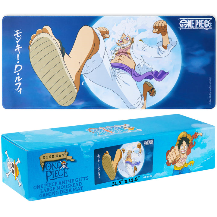 One Piece Mauspad XXL 80x35 cm, Schreibtischunterlage Gross, PC Mousepad Gaming rutschfest Schreibti