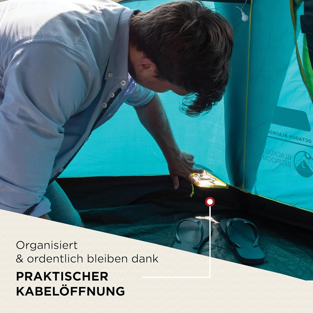 Coleman Octagon mit grossen Fenstern, mit 360° Rundumblick, stabile Stahlstangenkonstruktion, Vollst