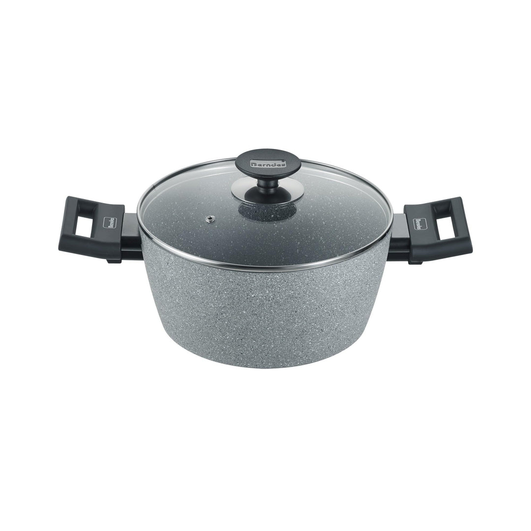 Berndes Topf 24cm - Alu Induktion Special Edition - Kochtopf mit Glasdeckel für alle Herdarten, anti