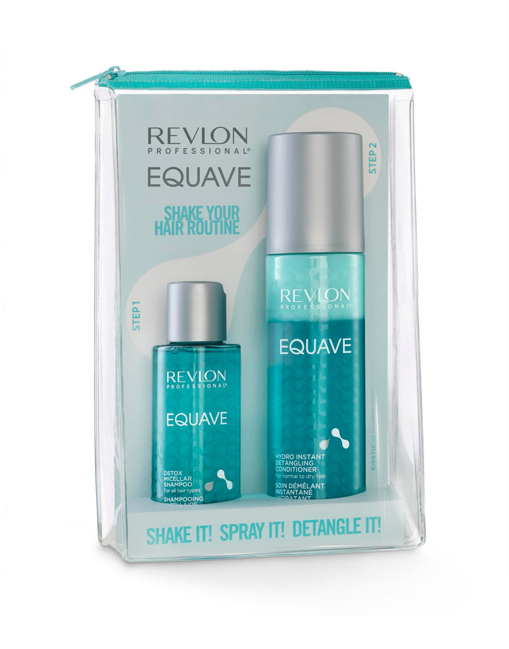 REVLON PROFESSIONAL EQUAVE Hydro Pflege-Set: tiefenreinigendes Detox Micellar Shampoo, 100 ml und pr