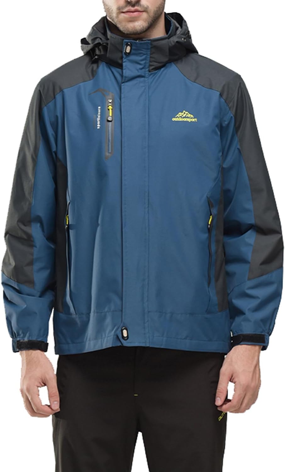 YSENTO Herren Regenjacke Wasserdichte Outdoor Atmungsaktive Wandern Funktionelle Softshell Winddicht