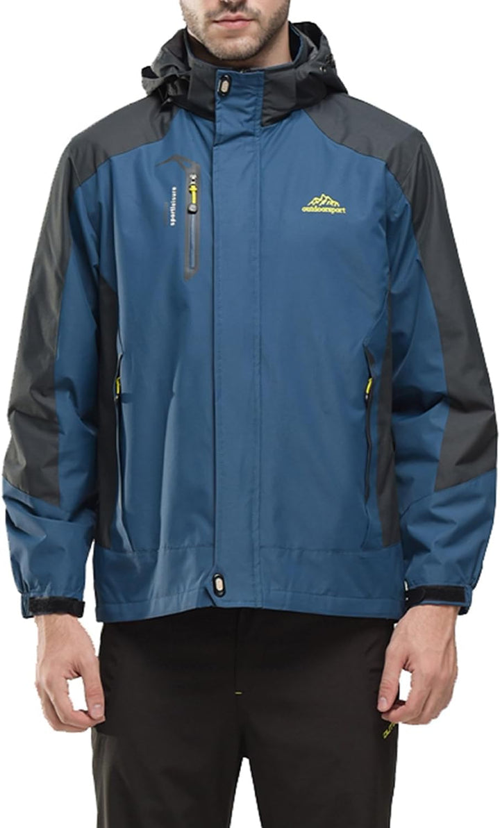 YSENTO Herren Regenjacke Wasserdichte Outdoor Atmungsaktive Wandern Funktionelle Softshell Winddicht