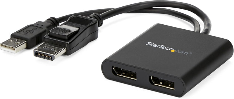 StarTech.com 2-Port Multi-Monitor DisplayPort Adapter, DP auf 2x DisplayPort 1.2 Splitter, Dual 4K 3