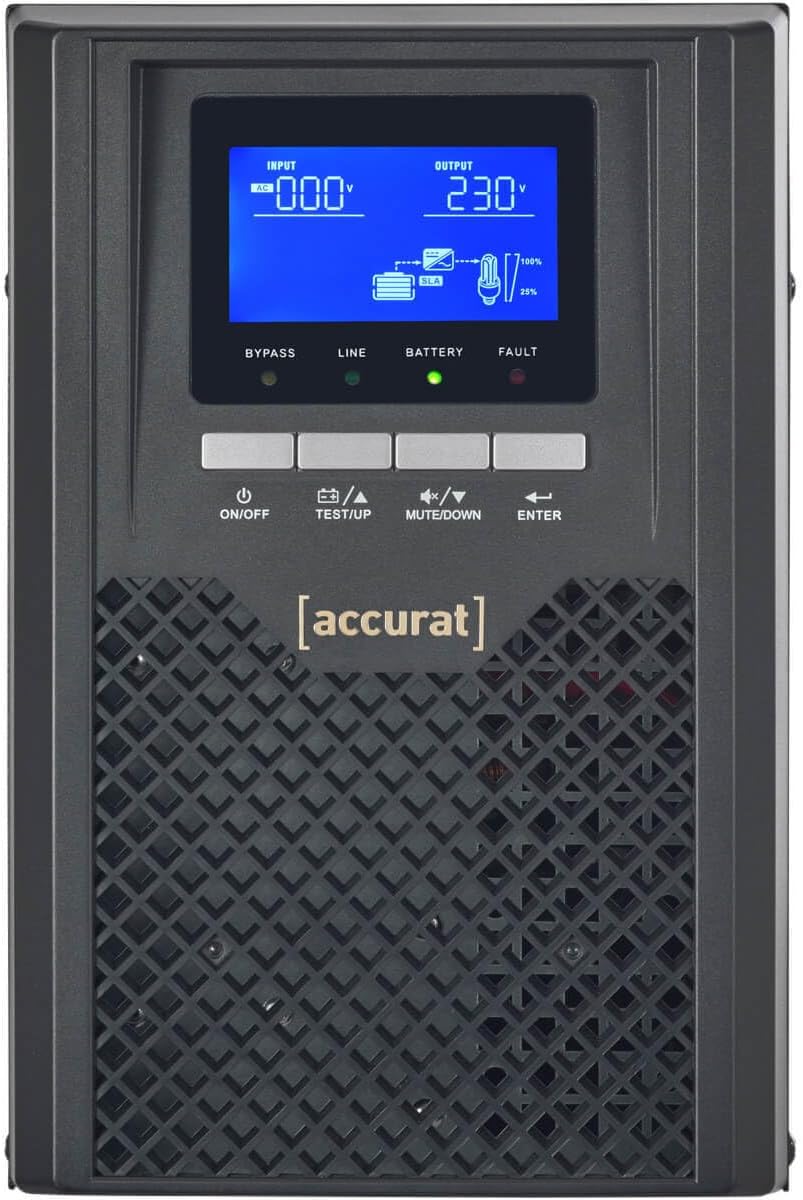 Accurat UPS Unterbrechungsfrei Stromversorgung Guard 1000-1000VA /900W, AC, LCD, RS232, Batteriekühl