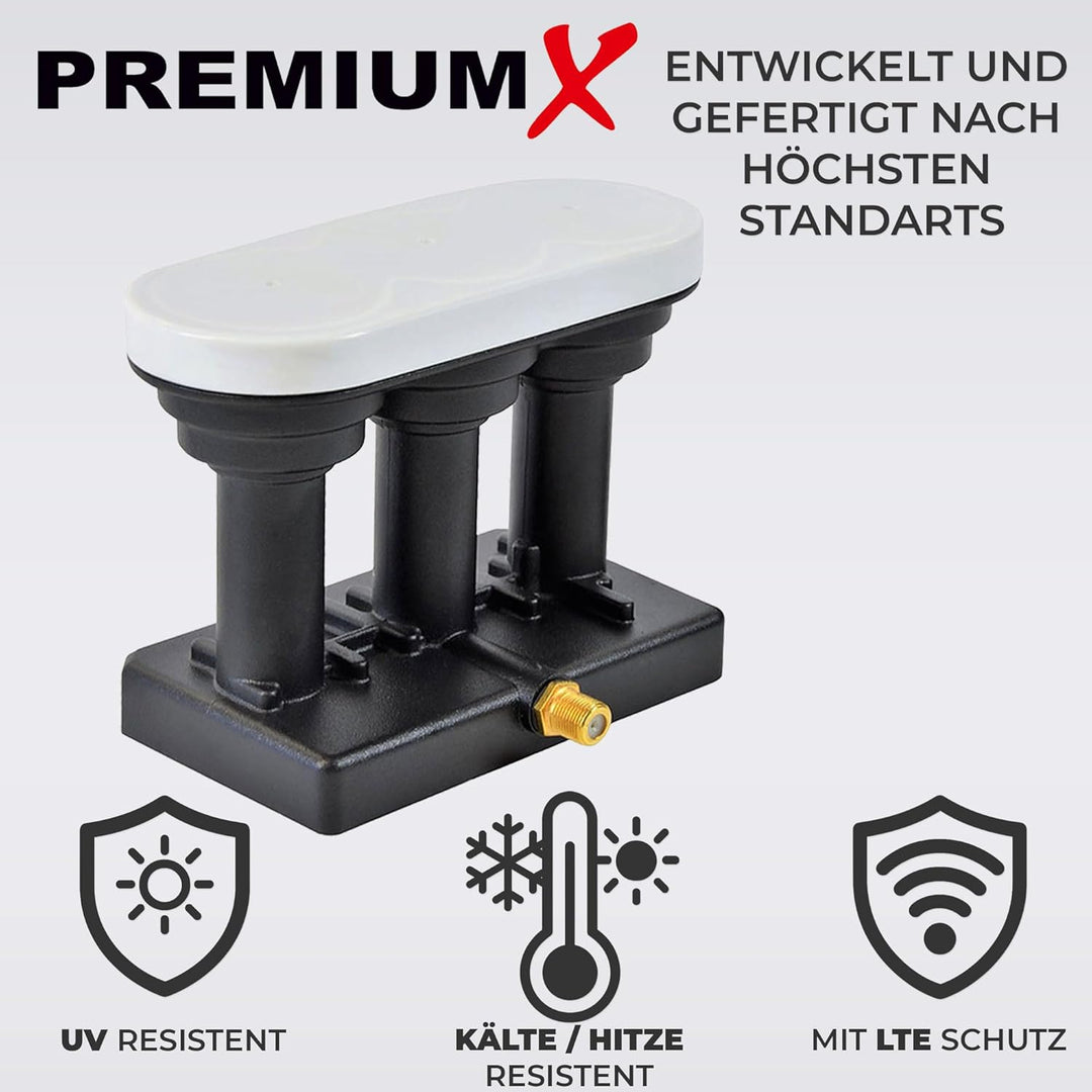 Premium X PXMB-TR Triple Monoblock Single triplefeed Astra 19,2° Eutelsat 16° Hotbird 13° Sat Empfan