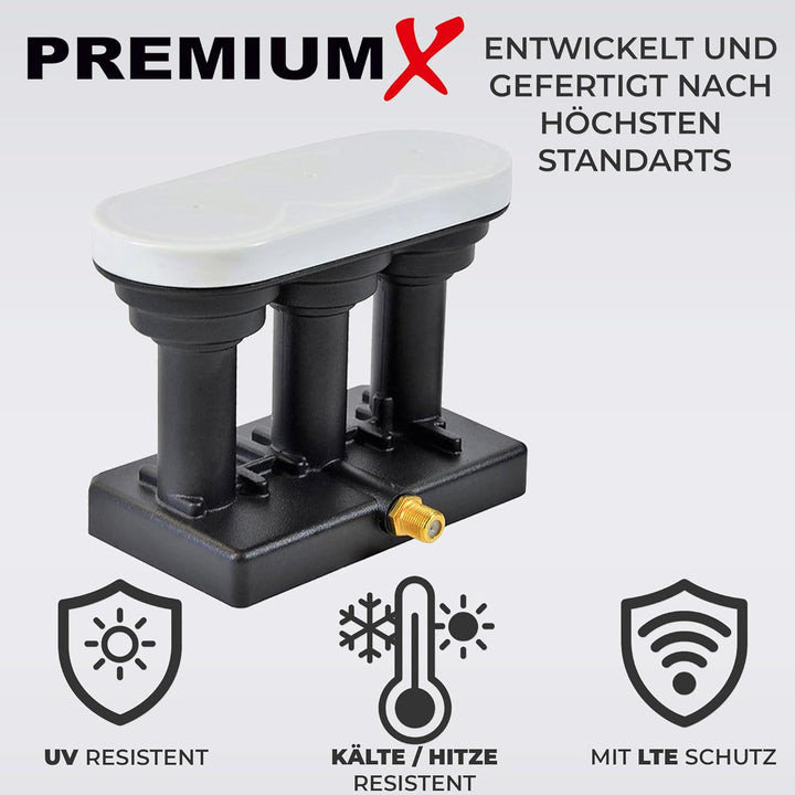 Premium X PXMB-TR Triple Monoblock Single triplefeed Astra 19,2° Eutelsat 16° Hotbird 13° Sat Empfan