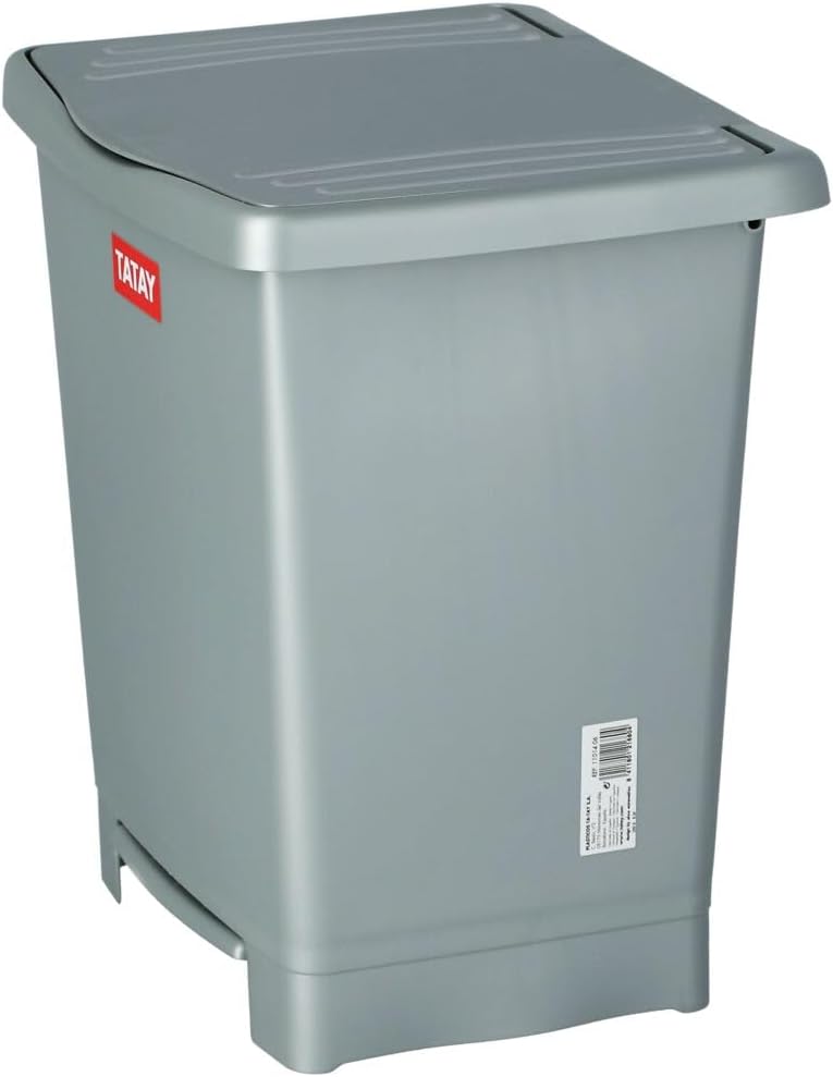 TATAY Millenium Mülleimer mit Pedal 21L | Mattes Finish | Innen und Aussen | Für 20–30L Beutel | BPA