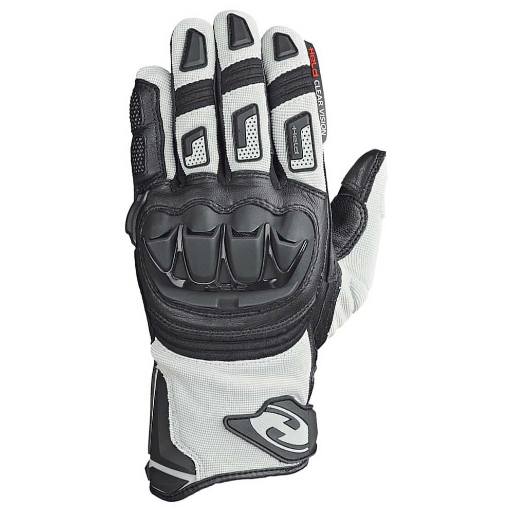 Held Motorradhandschuhe lang Motorrad Handschuh Sambia Pro Cross-/Enduro Handschuh grau/schwarz (lan