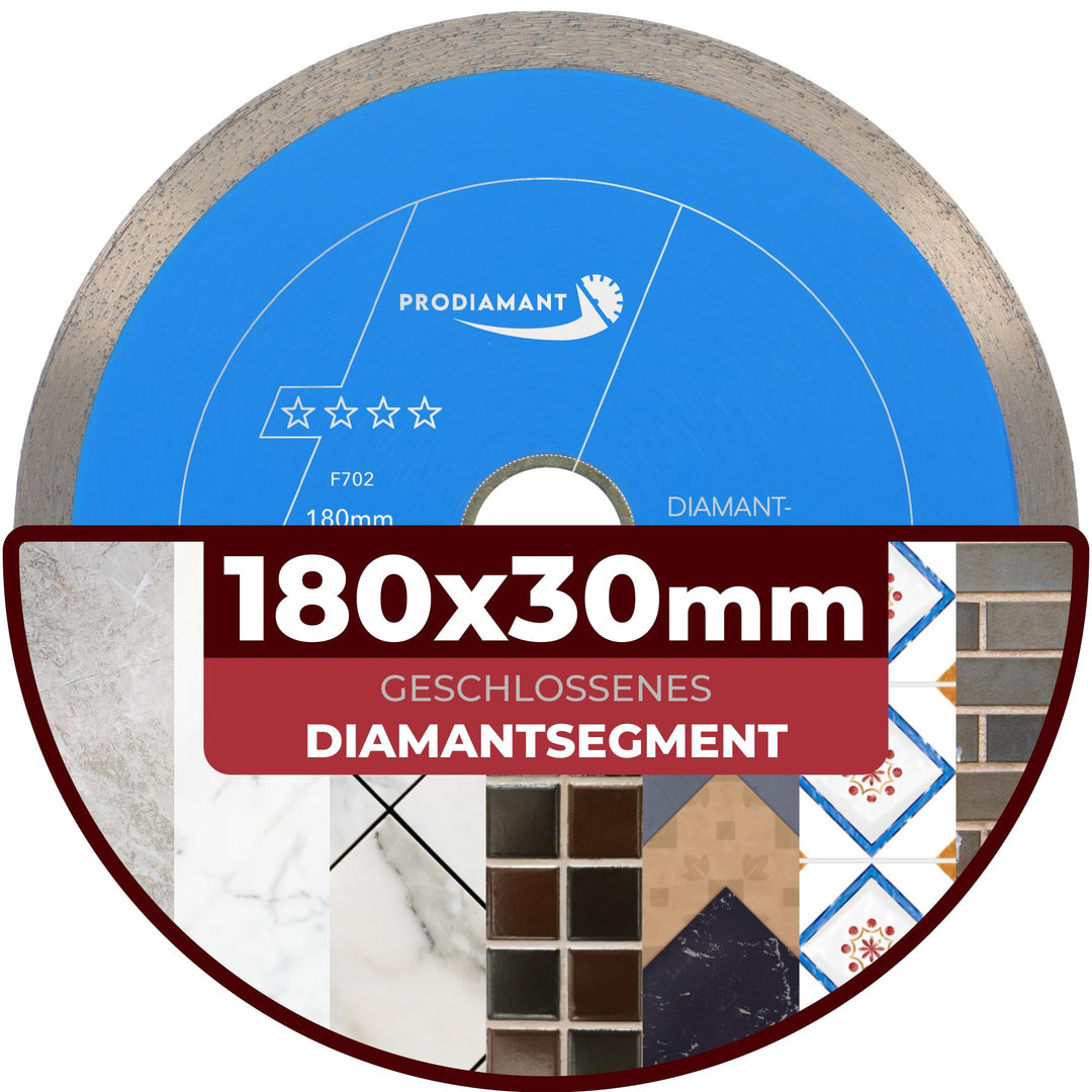 PRODIAMANT Profi Diamant-Trennscheibe PRORIM 180 mm x 30/25,4 mm kein ausbrechen bei glasierten Flie
