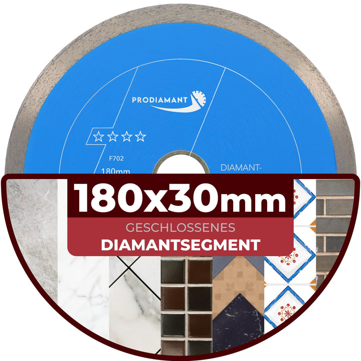 PRODIAMANT Profi Diamant-Trennscheibe PRORIM 180 mm x 30/25,4 mm kein ausbrechen bei glasierten Flie