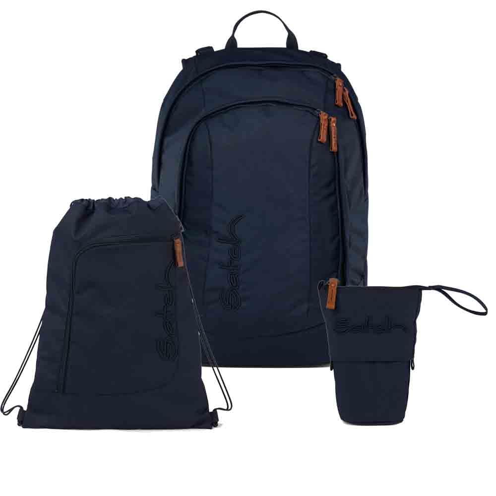 Satch Air Pencil Slider Light Edition Schulrucksack Set 3tlg. inkl. Sportbeutel Nordic Blue Skandi,