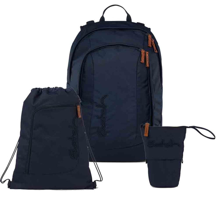 Satch Air Pencil Slider Light Edition Schulrucksack Set 3tlg. inkl. Sportbeutel Nordic Blue Skandi,