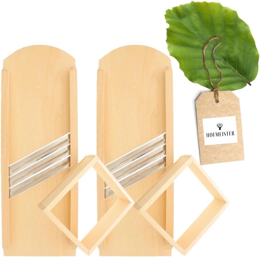 2x HOFMEISTER® Krauthobel, 55 cm, sicheres Schneiden von Krautköpfen & Gemüse dank beweglichem Schli