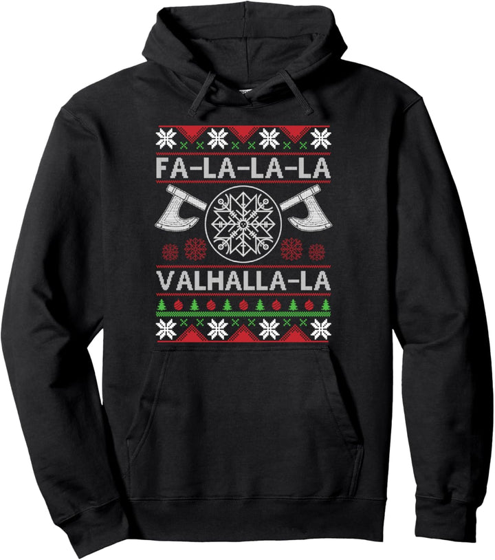 Fa-La-La Valhalla-La Wikingergott Ugly Christmas Pullover Hoodie