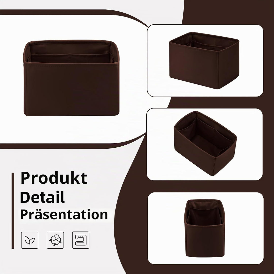 DGAZ Handtaschen Organizer Einsatz, Seide Handtaschenorganisator für LV Speedy Nano/20/25/30/35/40/4