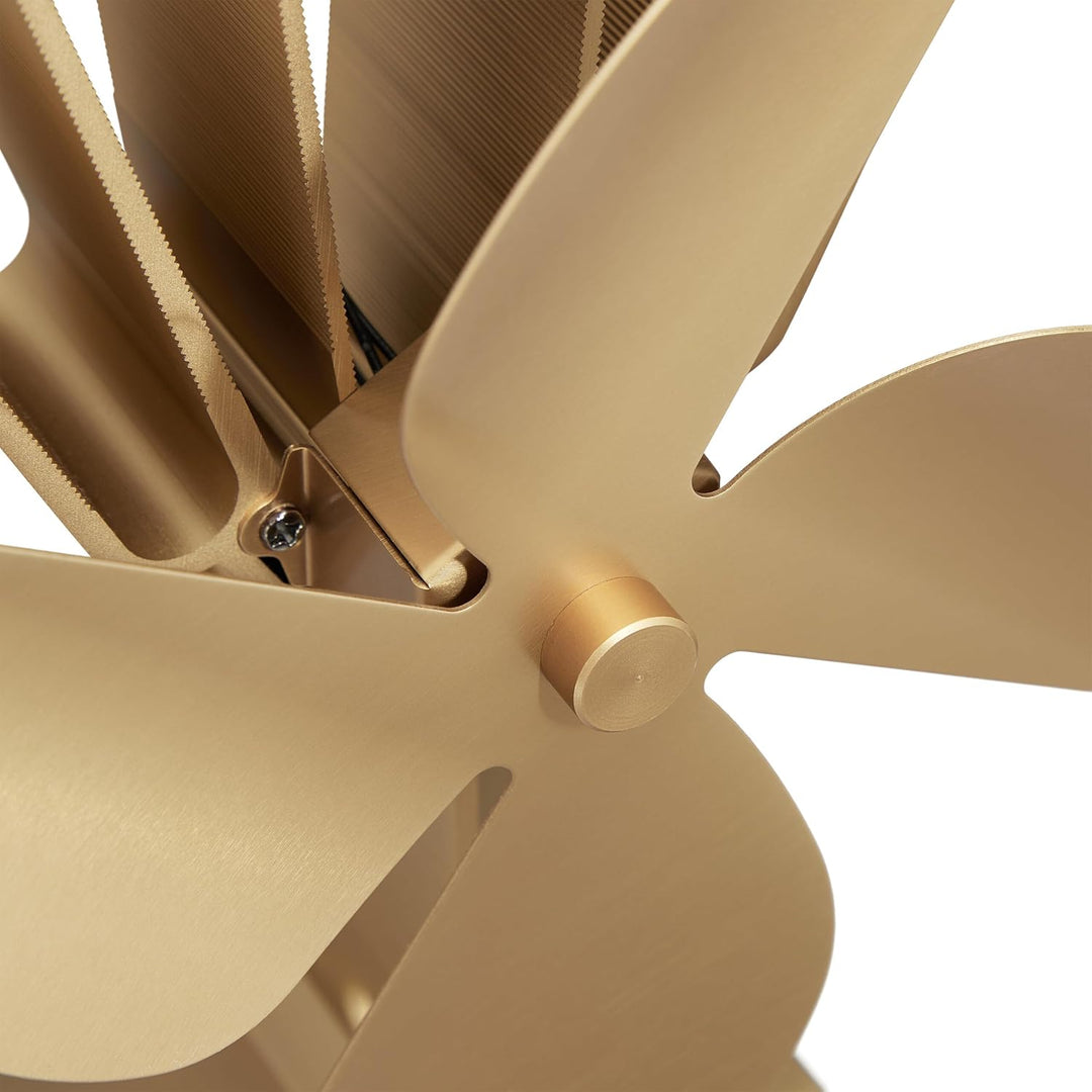 Relaxdays Ofenventilator ohne Strom, geräuscharm, für Kamin & Ofen, hitzebetrieben, 4 Blätter, Kamin