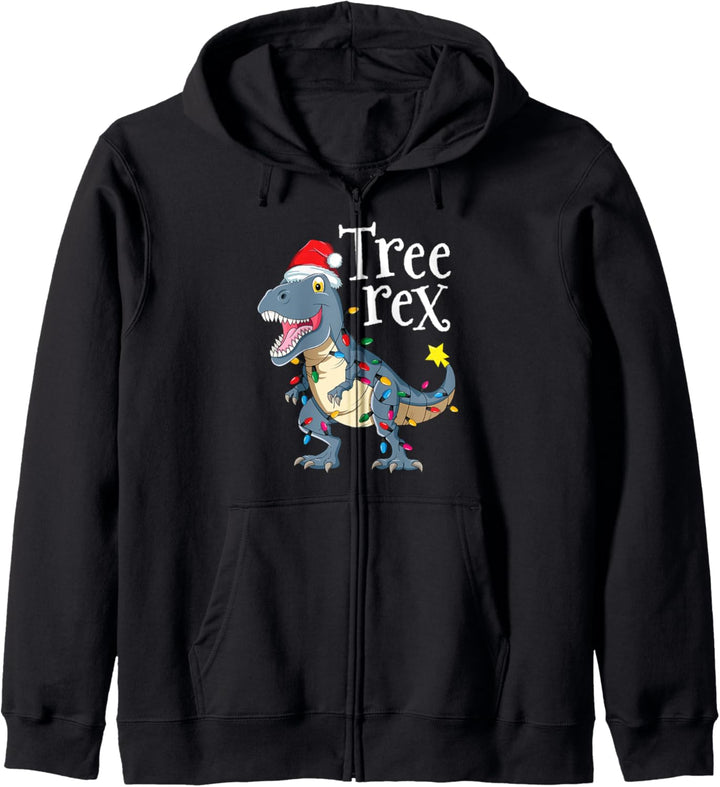 Tree Rex Dinosaurier Weihnachtsbaum Xmas Dino Reptilien Kinder Jungen Kapuzenjacke