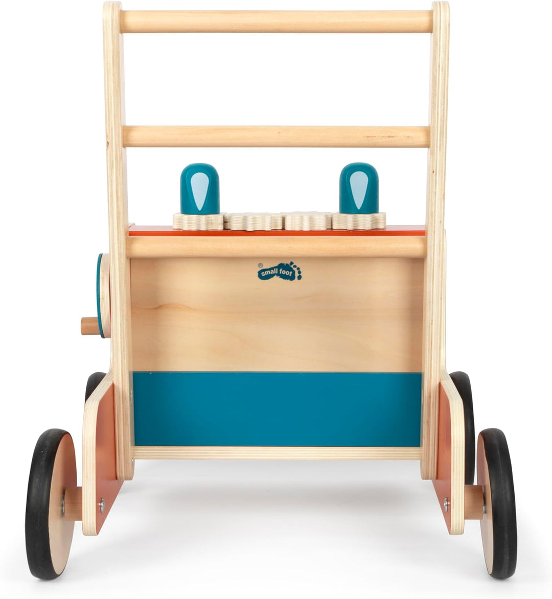 small foot Lauflernwagen Feuerwehr aus Holz, Moderne Lauflernhilfe für Feuerwehrfans, für Kinder ab