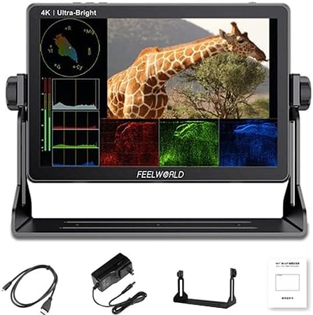Feelworld LUT11S 10,1 Zoll Touchscreen DSLR Kamera Feldmonitor Ultra Helligkeit 2000nit, 3G-SDI 4K H