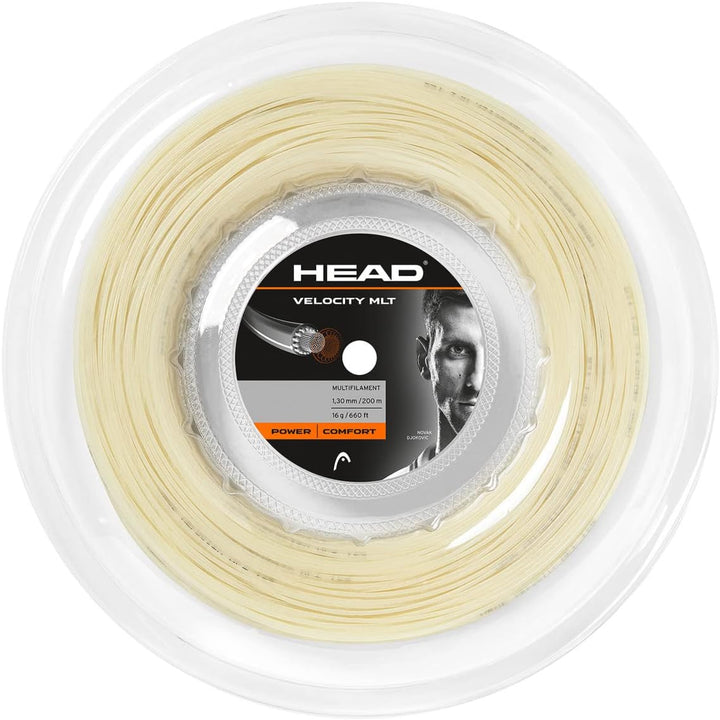 HEAD Velocity Mlt Rolle Tennis-Saite 16 natural, 16 natural